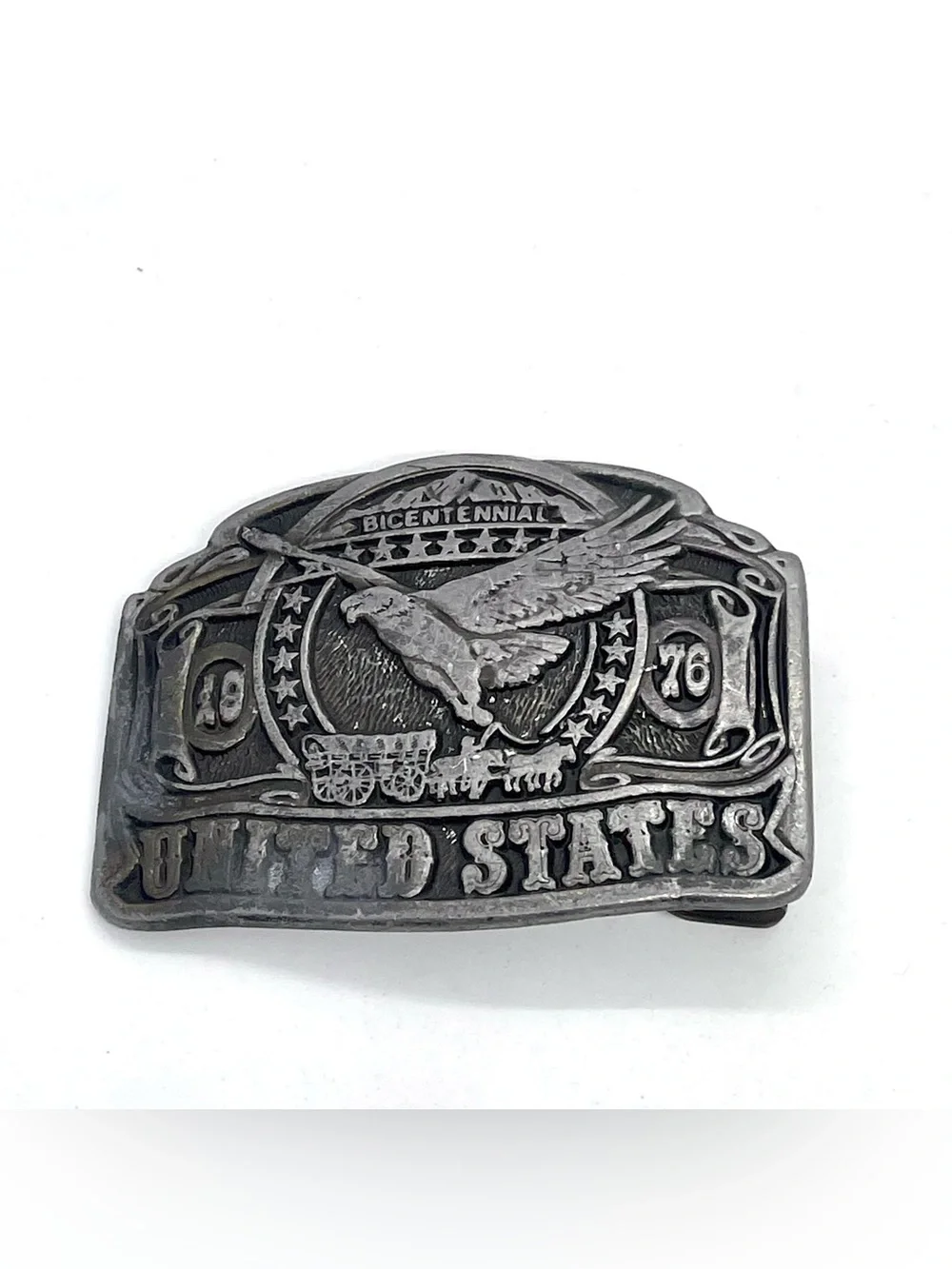 US Bicentennial 1776-1976 Eagle BELT BUCKLE by CDC Metalworks Colorado 1975